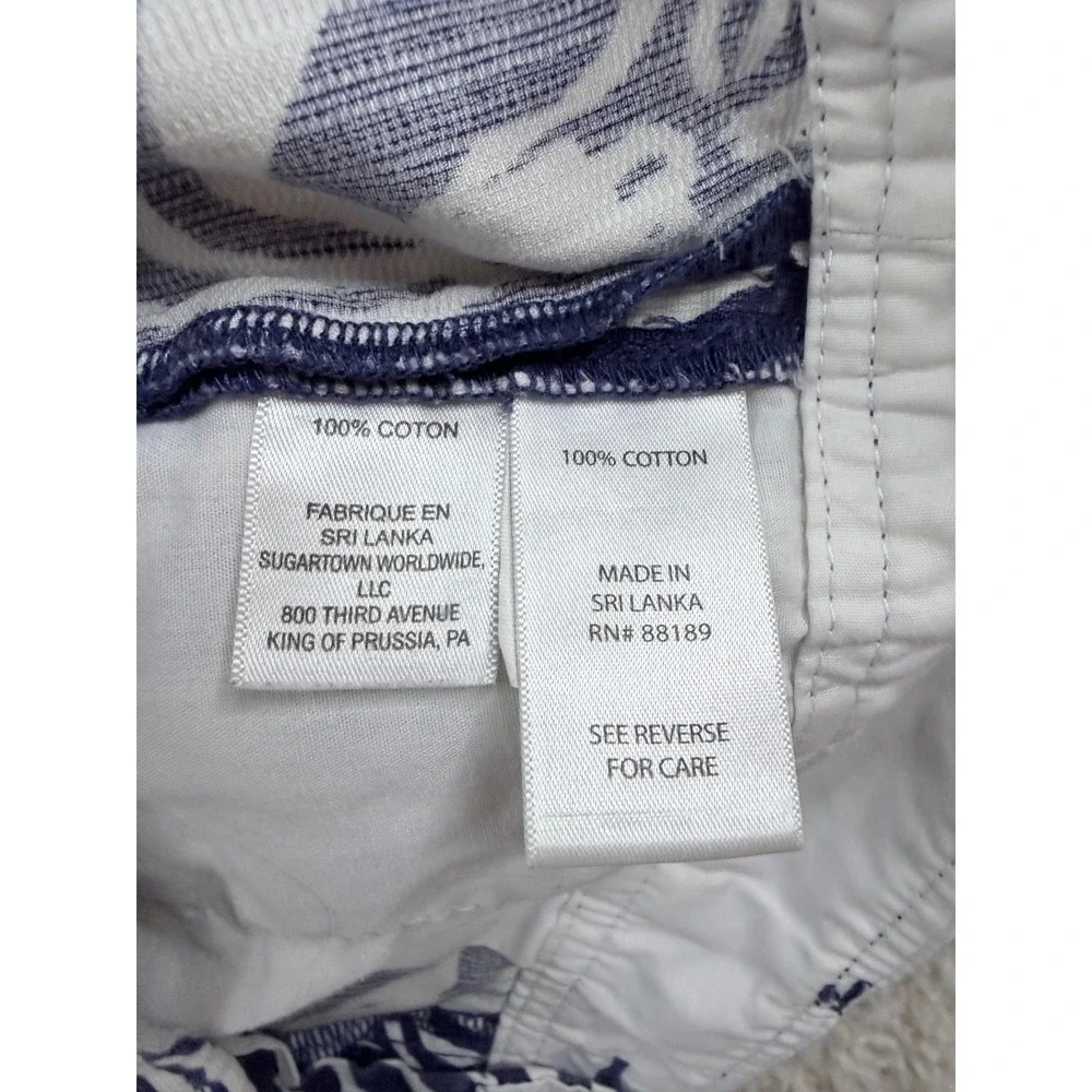 Lilly Pulitzer Callahan Shorts Women 8 Blue Zebra Print Preppy Chino